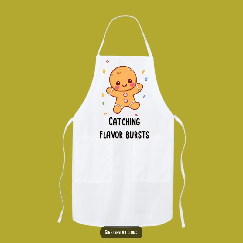Funny Sprinkle Rain Gingerbread Apron - Bake with Sweet Holiday Fun