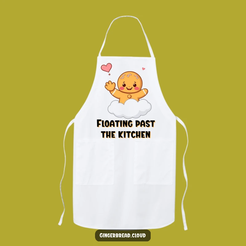 Funny Floating Gingerbread Apron - Chef's Farewell Kitchenware!