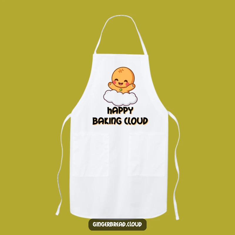 Funny Giggling Gingerbread Cloud Apron - Cook with Joy and Laughter