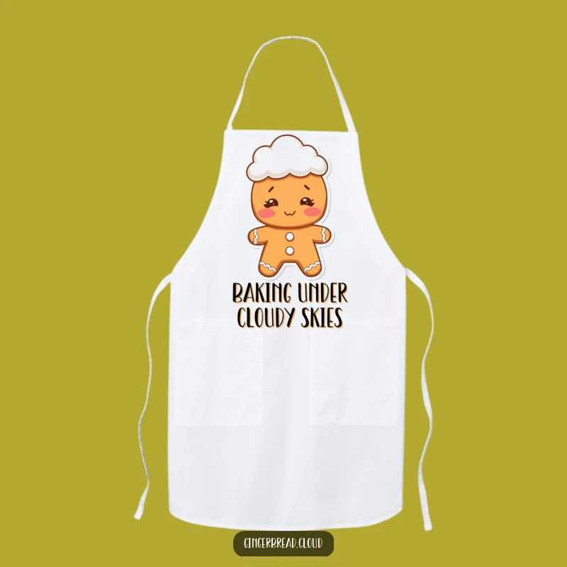 Funny Gingerbread Face Apron: Kitchen Cloud Hat Cookie Fun - Great Cook Gift