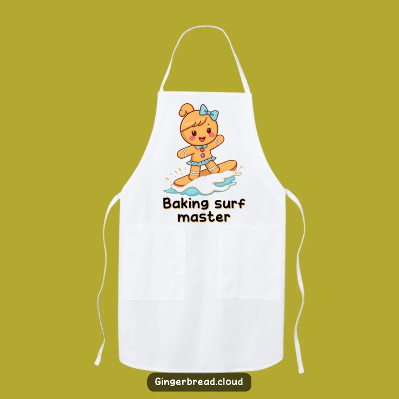 Funny Gingerbread Girl Frosting Wave Apron: Hilarious & Sweet Kitchen Gift