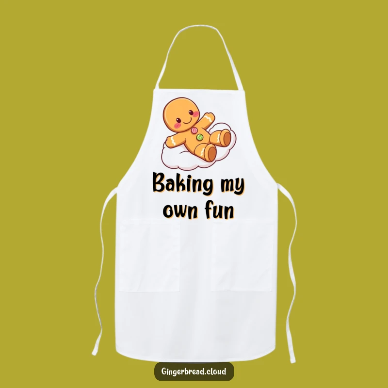 Funny Gingerbread Slide Apron - Bake with Playful Fun