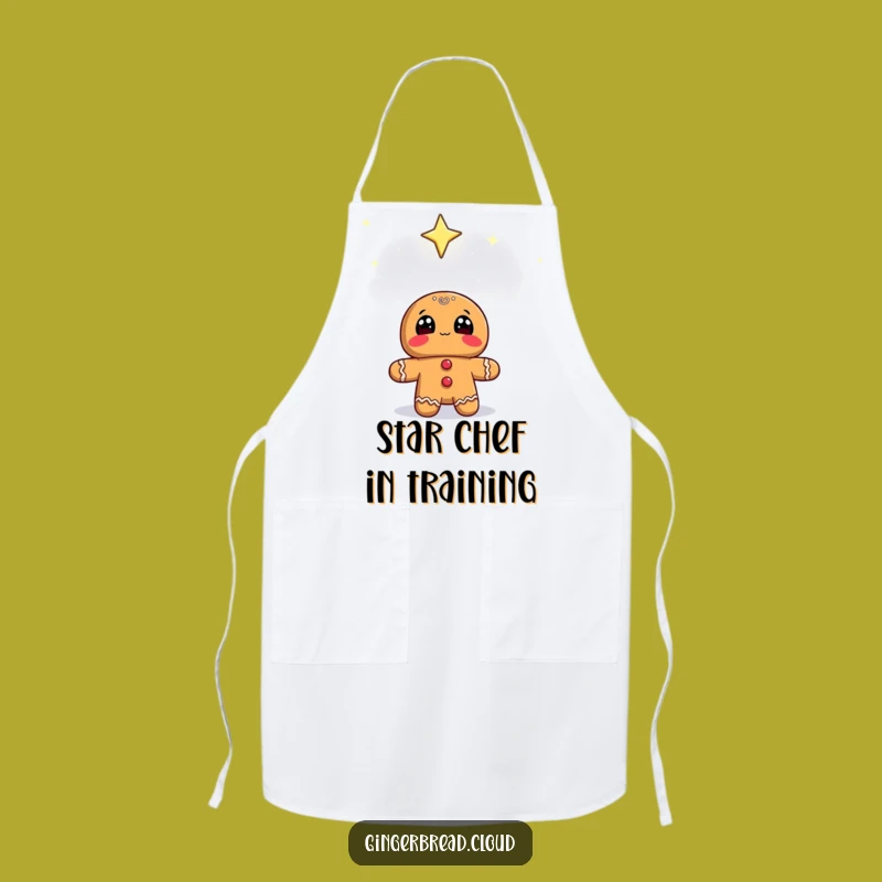 Funny Starry Sky Gingerbread Apron - Chef's Celestial Kitchenware!