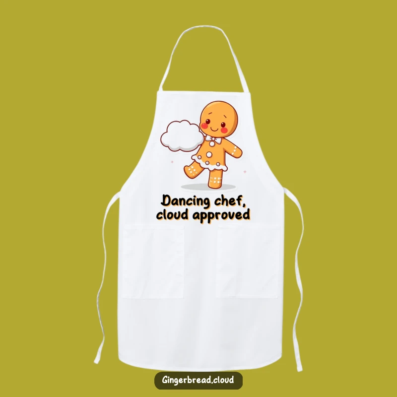 Happy Gingerbread Dancing Apron: Kitchen Cloud Partner Cookie Fun - Great Cook Gift