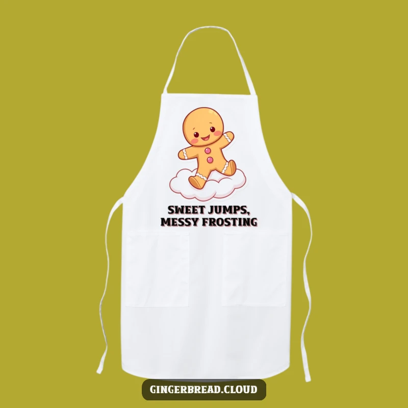 Funny Gingerbread Cloud Skipper Apron - Cook Up Some Joyful Fun