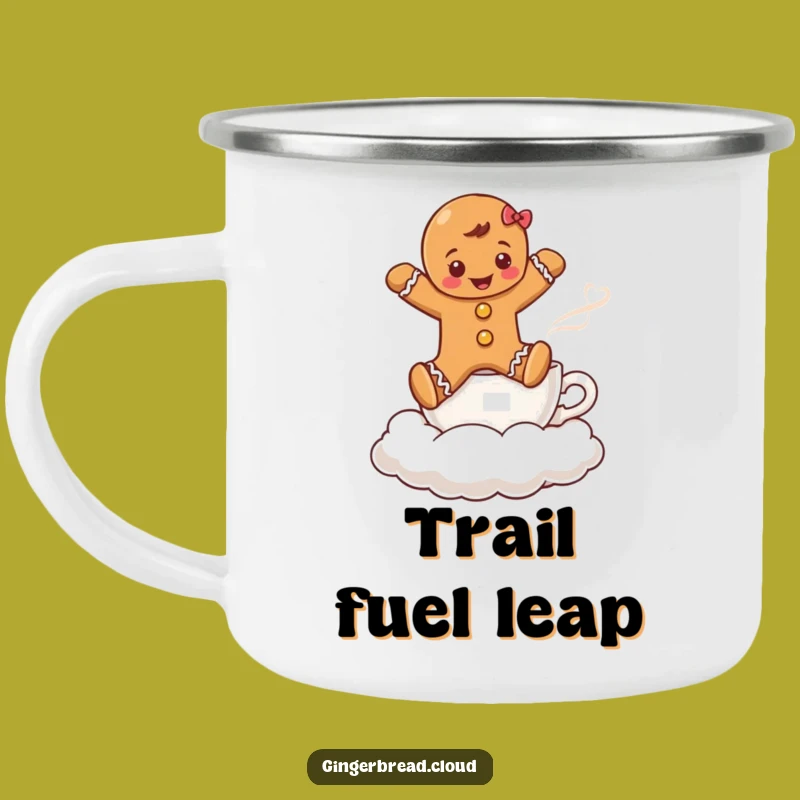 Funny Gingerbread Coffee Cloud Camping Mug: Adventure with This Holiday Treat