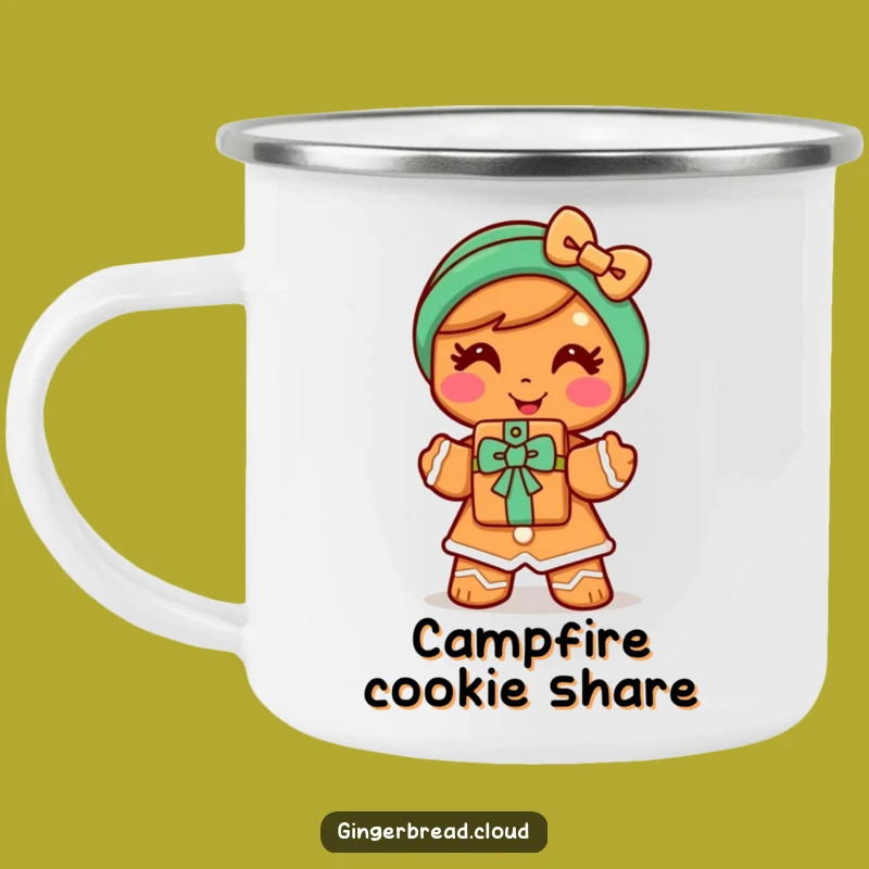 Funny Gingerbread Woman Camping Mug - Cheerful Gifts & Sips