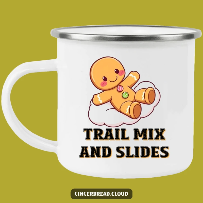 Funny Gingerbread Slide Camping Mug - Playful Adventures & Sweet Sips