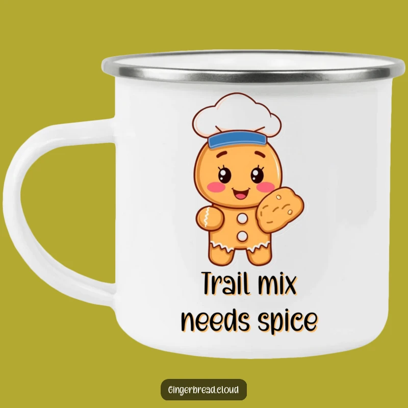 Funny Gingerbread Chef Cookie Camping Mug - Adventure-Ready Baking Humor