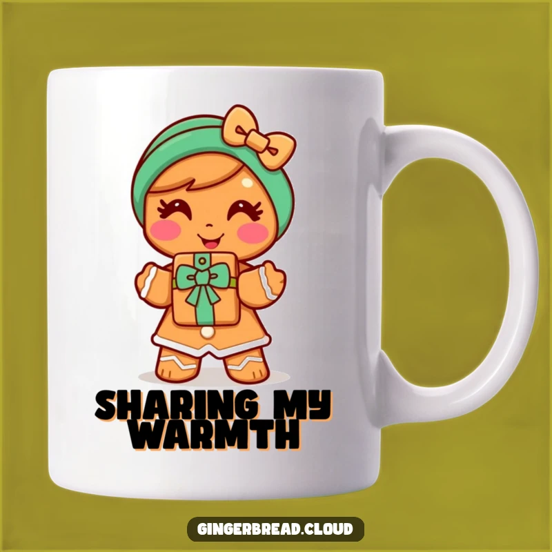 Funny Gingerbread Woman Mug - Cheerful Cookie Gift Giver Treat