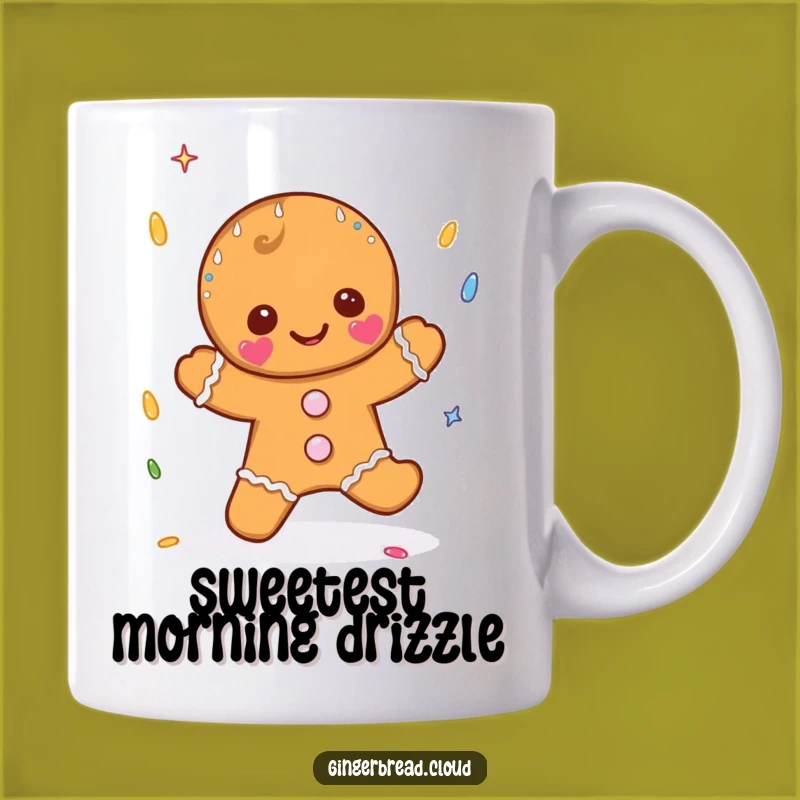 Funny Sprinkle Rain Gingerbread Mug - Sweet Holiday Treat and Funny Gift Idea