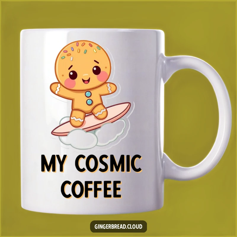 Funny Gingerbread Cookie Mug: Cloud Surfer, a Hilarious Sweet Funny Gift