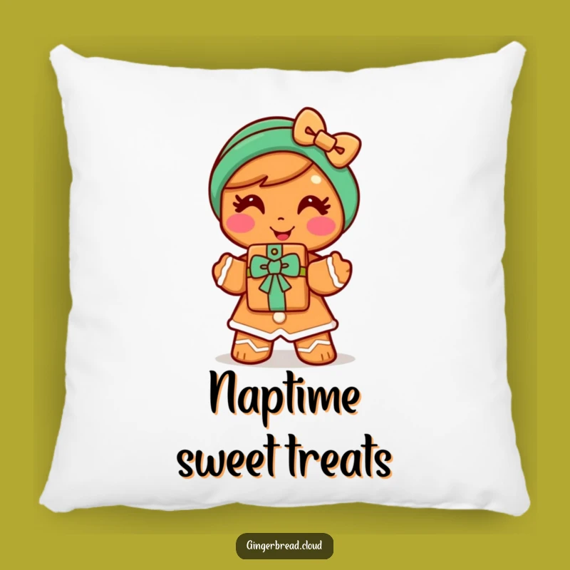 Funny Gingerbread Woman Pillow - Cozy & Cheerful Comfort