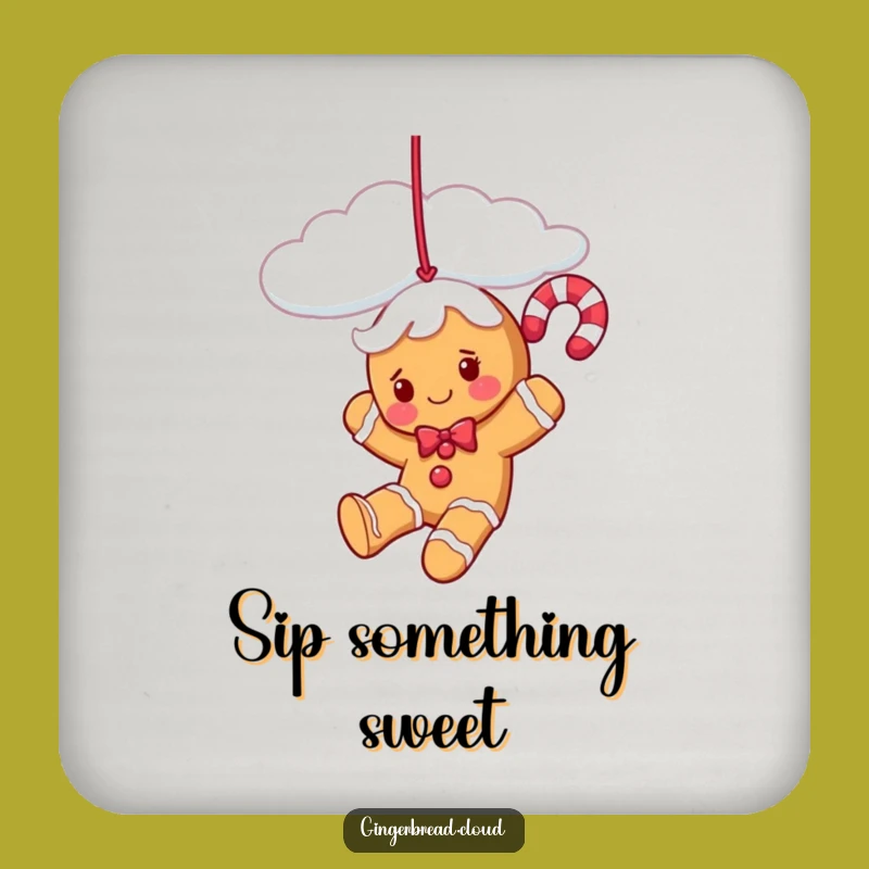 Funny Candy Cane Gingerbread Coasters - Sweet Protection for Your Table