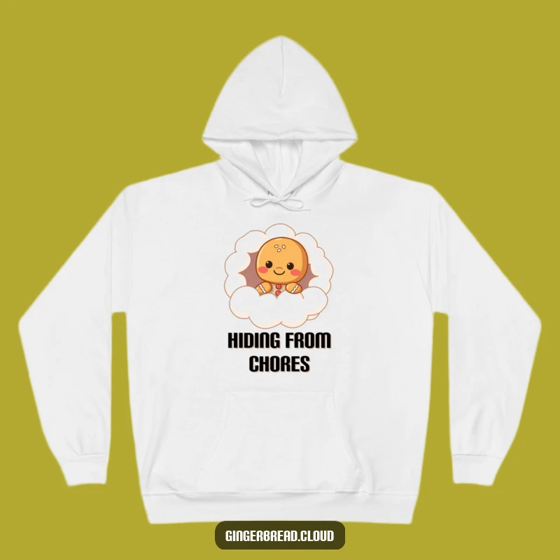 Cozy Funny Gingerbread Cloud Hollow Hoodie - Warm & Whimsical Gift