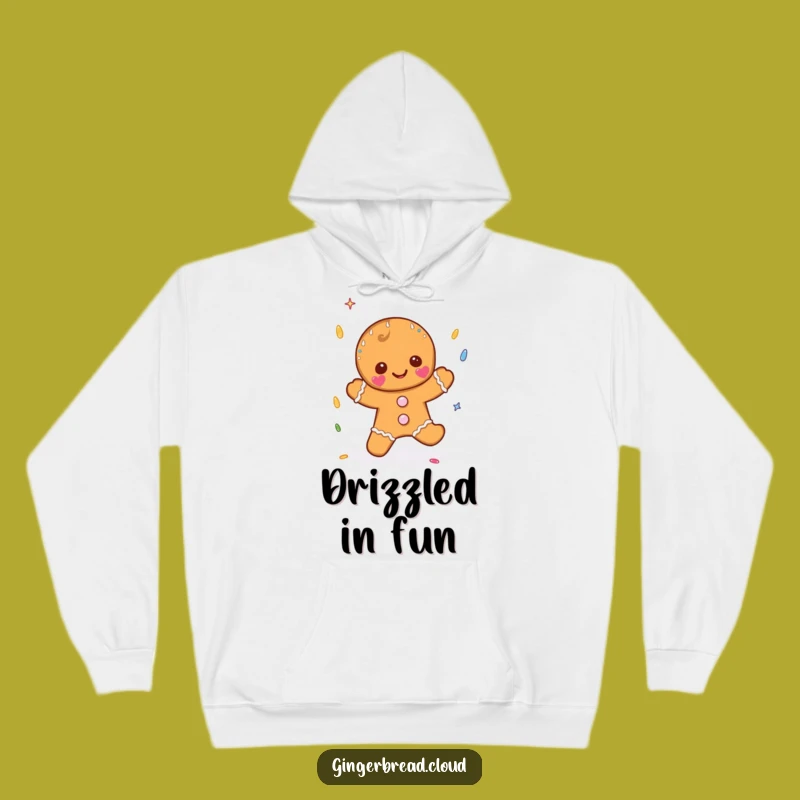 Cozy Funny Sprinkle Rain Gingerbread Hoodie - Warm and Whimsical Holiday Wear