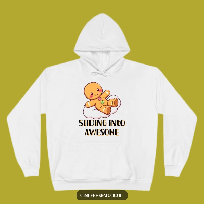 Funny Gingerbread Slide Hoodie - Cozy & Playful Cookie Comfort