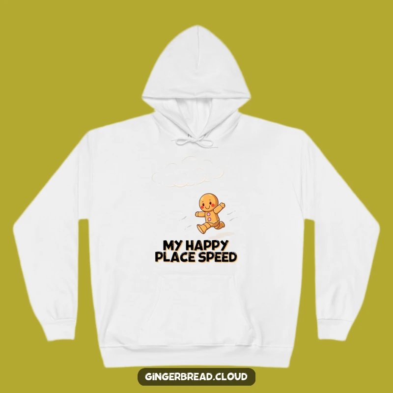 Cozy Funny Gingerbread Runner Hoodie: Warm & Whimsical Sky Adventure Apparel, Great Gift