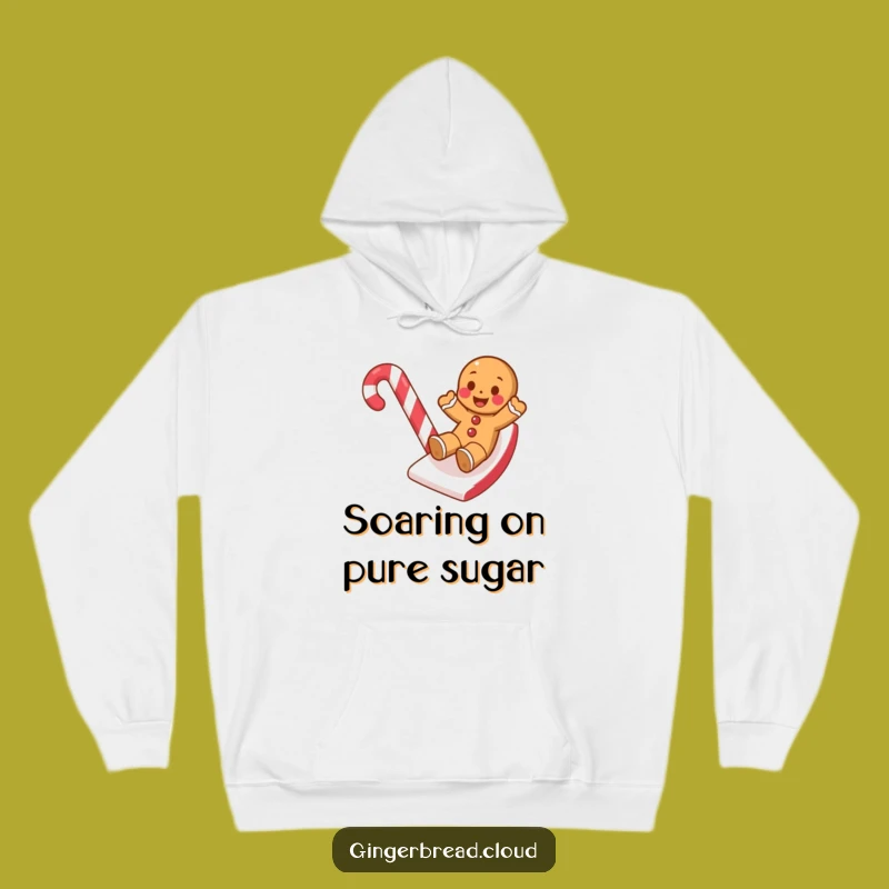 Cozy Funny Gingerbread Cookie Candy Cane Slide Hoodie - Perfect Winter Gift