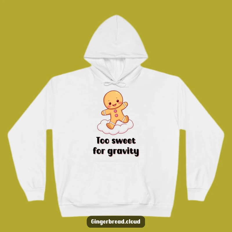 Cozy Funny Gingerbread Cloud Skipper Hoodie - Warm Hugs and Happy Vibes