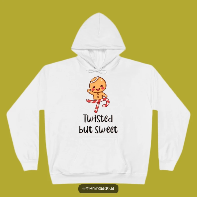 Funny Cozy Gingerbread Candy Cane Hoodie - Warm Up with Festive Fun Gift