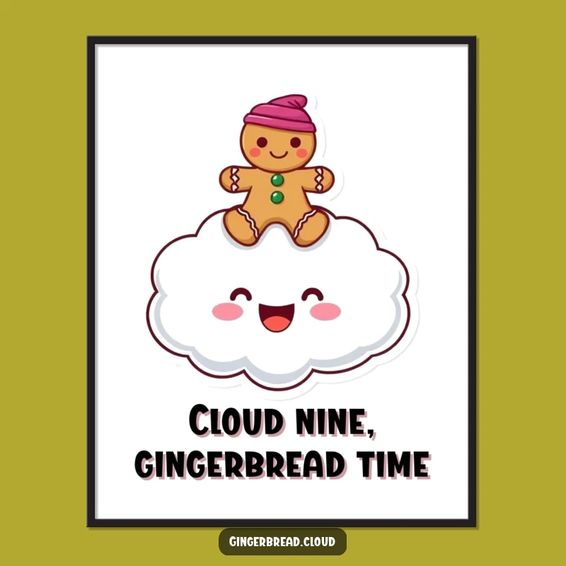 Free Printable Wall Art: Happy Cloud & Gingerbread - Whimsical Downloadable Decor!
