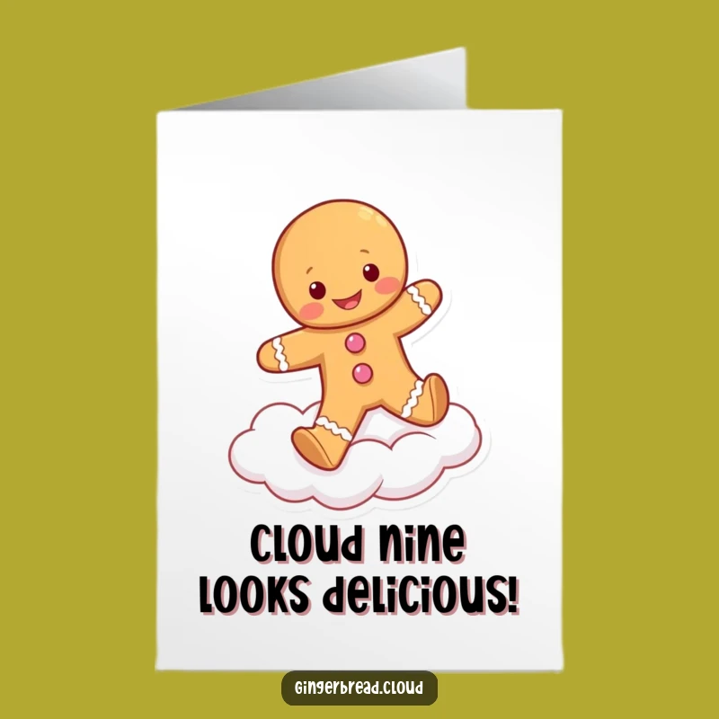 Free Printable Birthday Card: Happy Gingerbread Skipping, Funny Downloadable Gift!