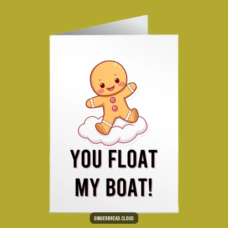 Free Printable Congrats Card: Gingerbread Cloud Skipper, Funny Downloadable Celebration!