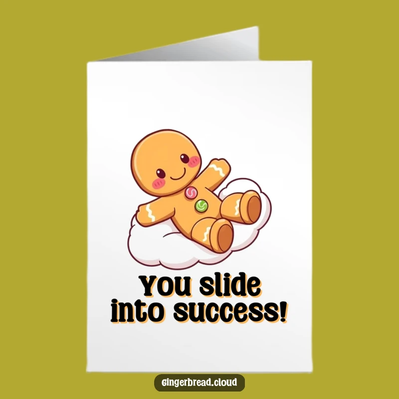 Free Printable Gingerbread Man Congrats Card: Sweet Success!