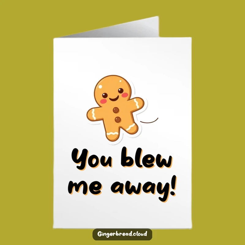 Free Printable Congrats Card: Gingerbread Wind Surfer, Funny Downloadable Celebration!