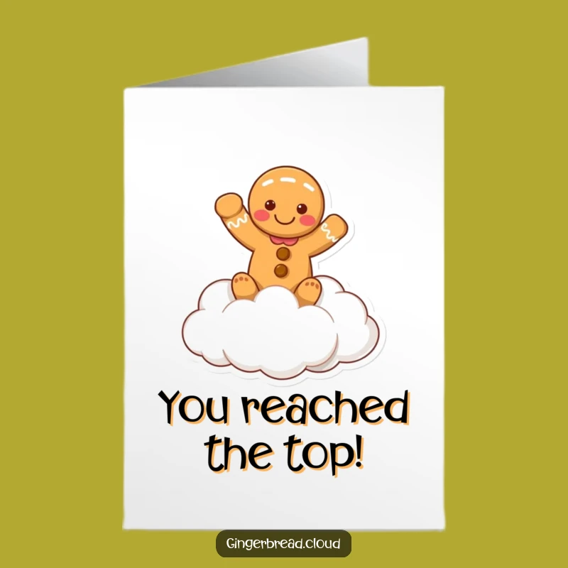 Free Printable Congrats Card: Cloud-Top Gingerbread Wager, Funny Downloadable Celebration!