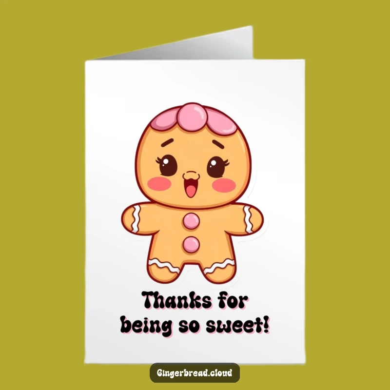 Free Printable Gingerbread Surprise Thank You Card: Sweet Downloadable Gift