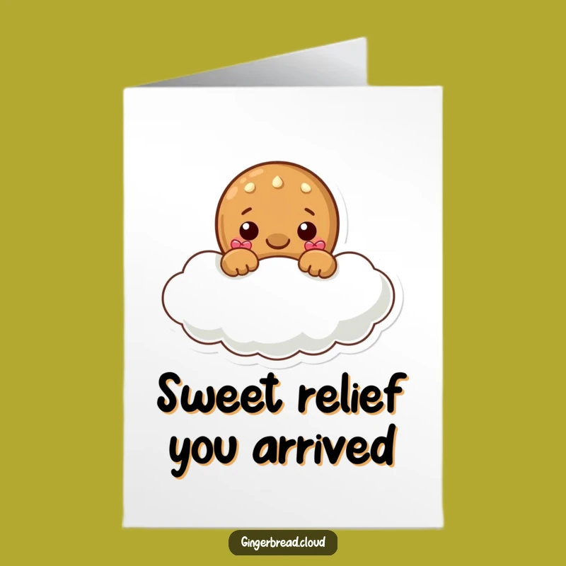 Thank You Card: Peekaboo Gingerbread Free Printable Grateful Gift