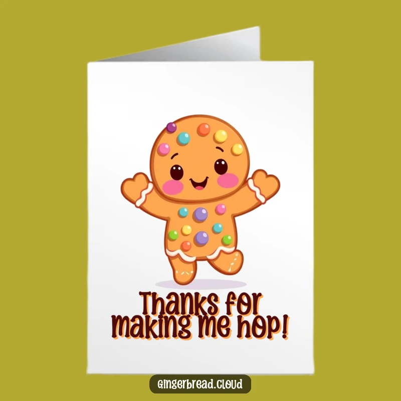 Free Printable Thank You Card: Candy Gingerbread Man - Sweet Downloadable Gift!