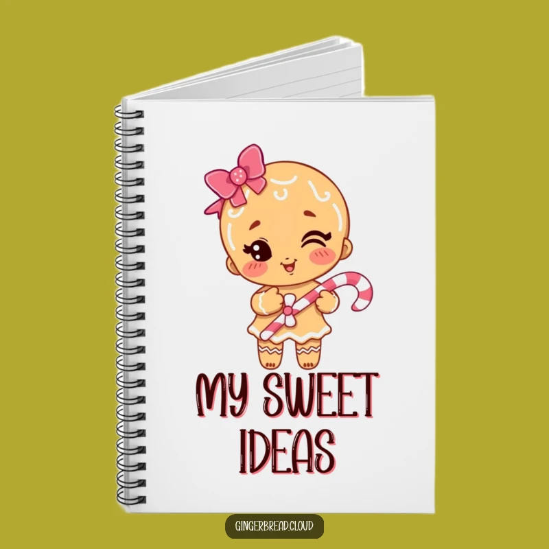 Funny Gingerbread Girl Wink Notebook: Jot Down Ideas with Festive, Playful Holiday Flair