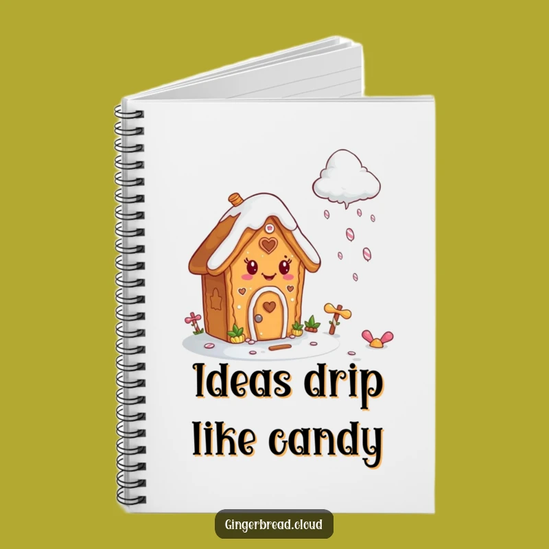 Funny Gingerbread House Notebook: Sweet Ideas, Journaling Humorous Gift