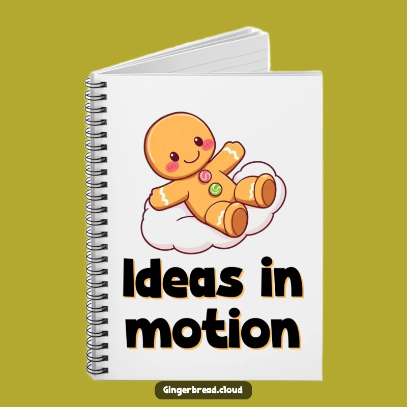Funny Gingerbread Slide Notebook - Jot Down Playful Ideas