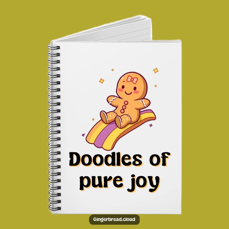 Funny Rainbow Sliding Gingerbread Notebook - Jot Down Magical Ideas