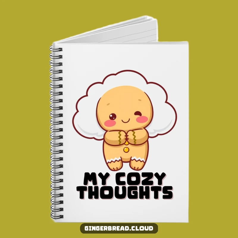 Funny Gingerbread Cloud Notebook: Warm Hug, Write Your Comfort Story Gift