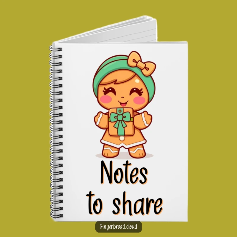 Funny Gingerbread Woman Notebook - Jot Down Kind Thoughts