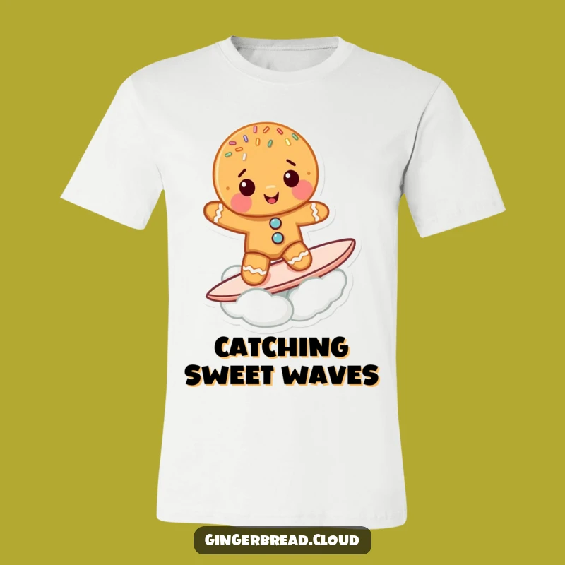 Funny Gingerbread Cookie T-Shirt: Cloud Surfer Tee, a Cool Funny Gift