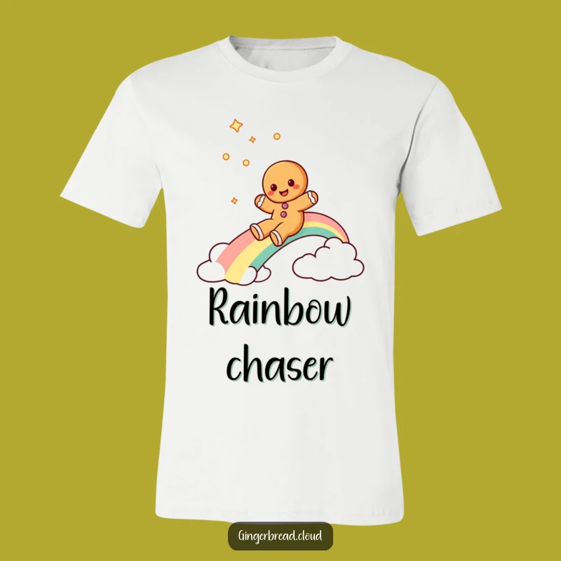 Funny Gingerbread Rainbow T-Shirt: Joyful Slide Tee, Perfect Humorous Gift