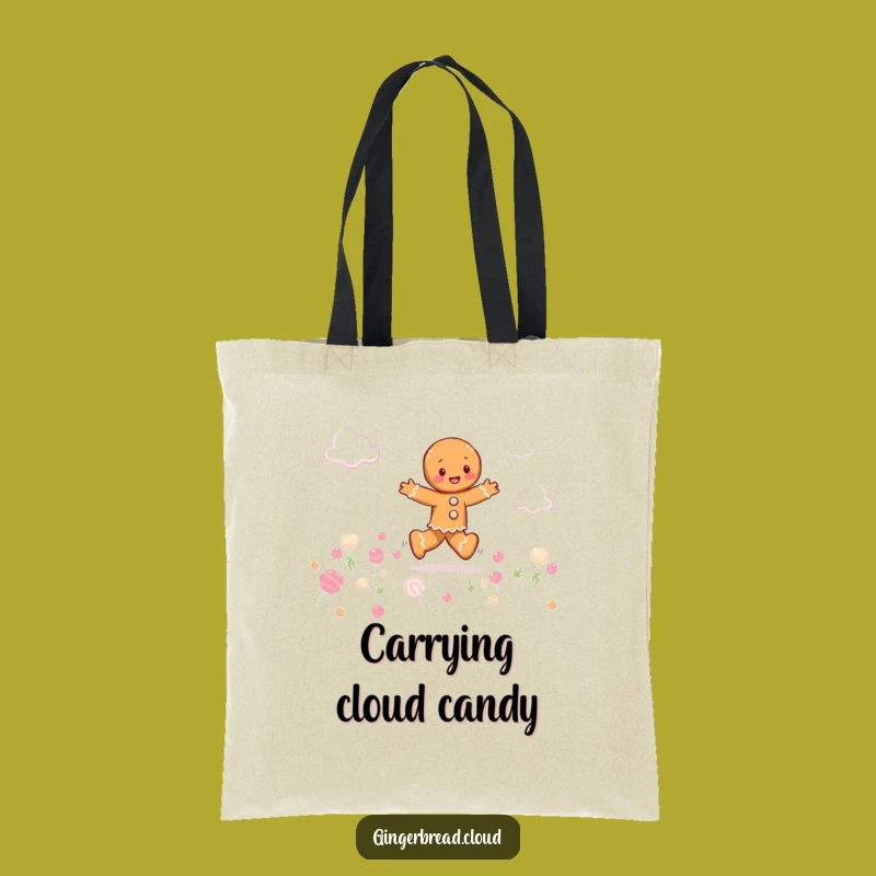 Funny Gingerbread Candy Cloud Tote Bag - Carry Your Sweetness Everywhere Gift