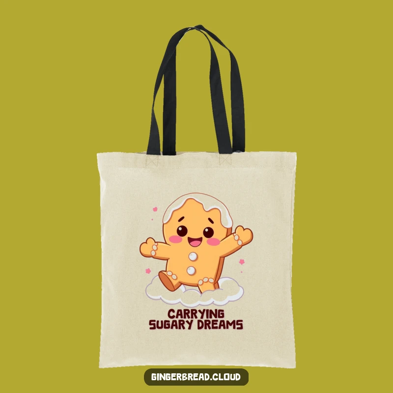 Funny Gingerbread Cloud Tote Bag - Carry Your Sweet Joy