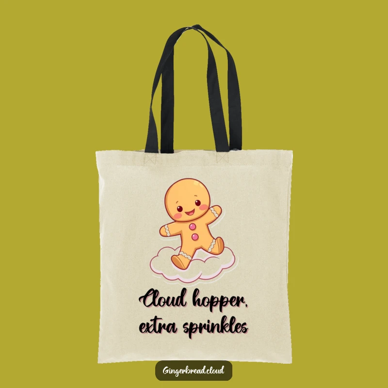 Funny Gingerbread Cloud Skipper Tote Bag - Carry Your Happiness Everywhere