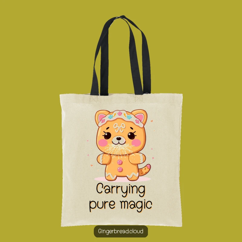 Funny Gingerbread Glitter Sneeze Tote Bag - Chic & Hilarious Carry-all Gift