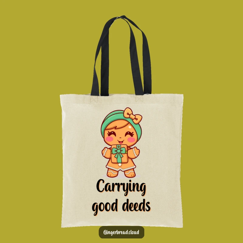 Funny Gingerbread Woman Tote Bag - Carry Your Sweet Gifts