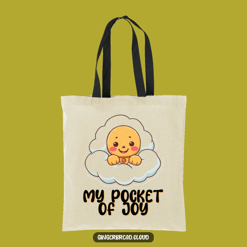 Funny Gingerbread Cloud Grin Tote Bag - Carry Your Dreams